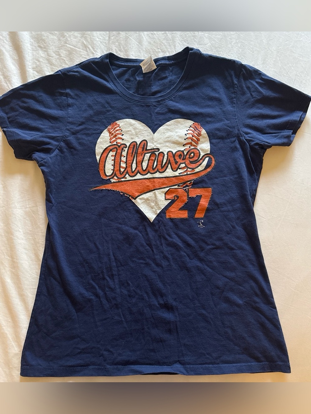 Girls' Astros Navy 'Altuve 27' Graphic Tee